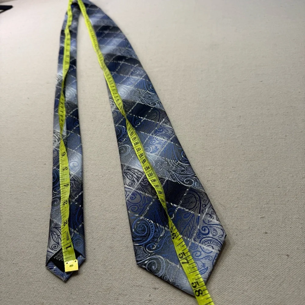 Van Heusen Blue & BSL Blue & Yellow Artistic Ties